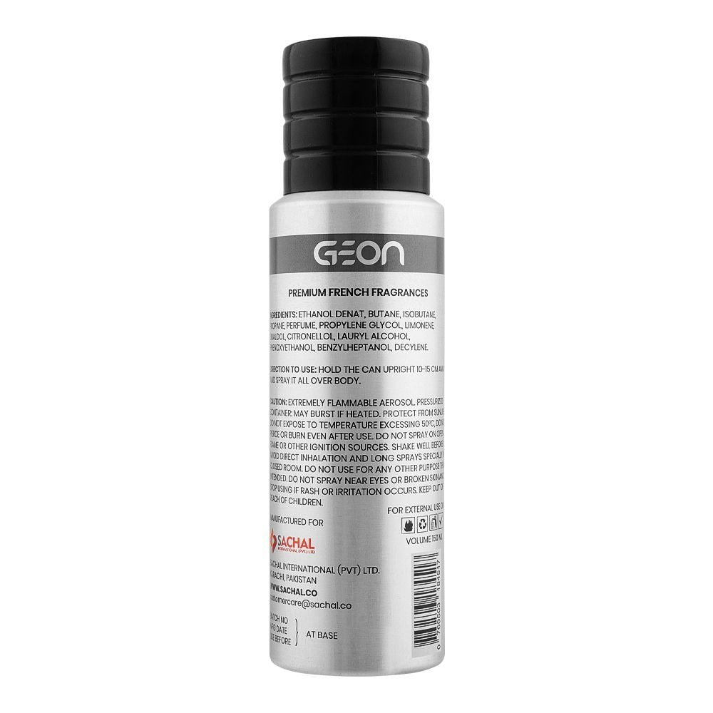 GEON | Elegant Body Spray 150ml | Long Lasting Premium Deodorant for Men