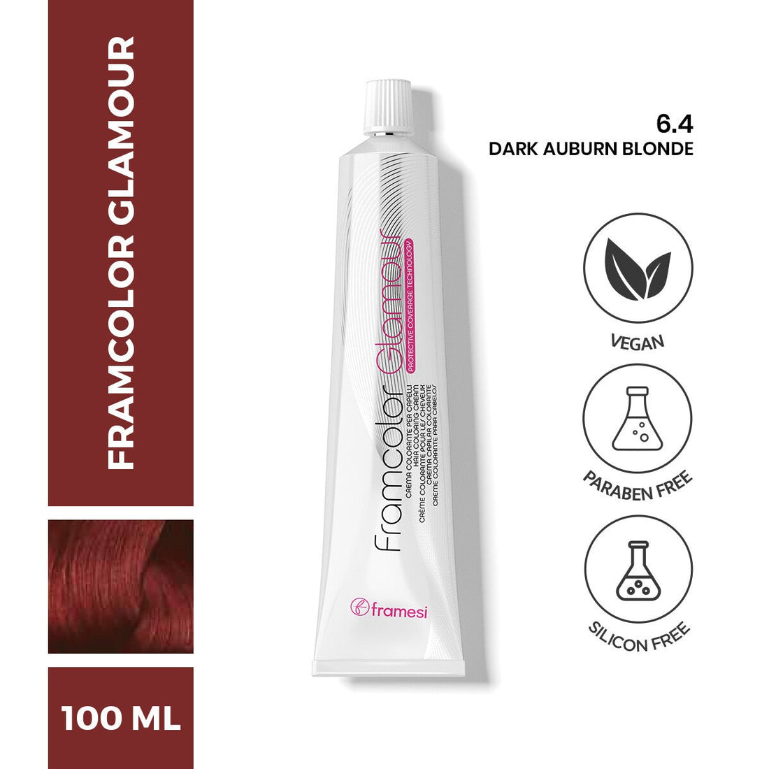 Framesi | Framcolor Glamour Hair Color Cream 100ML | 6.4 Dark Auburn Blonde