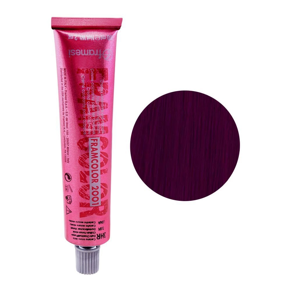 Framesi | FramColor | 2001 Hair Color Cream | 3HR Dark Chestnut Purple 60ML