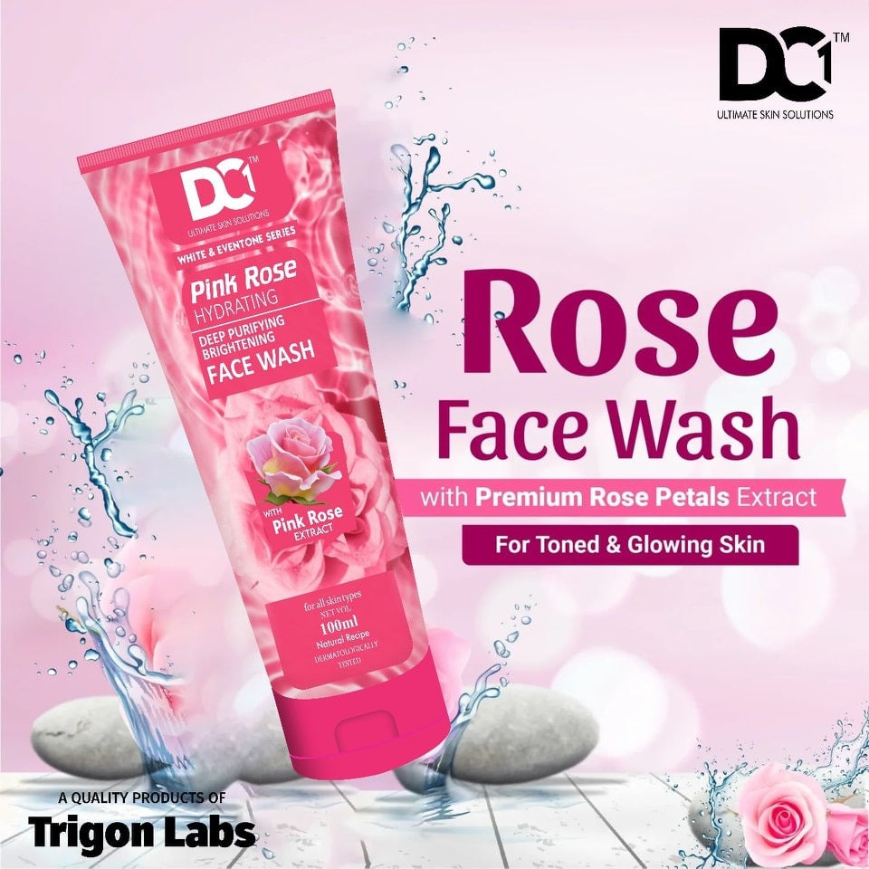DC 1 | Pink Rose Hydrating Deep Purifying Brightening Face Wash