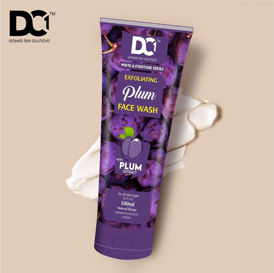 DC 1 | White & Eventone Series Exfoliating Plum Face Wash