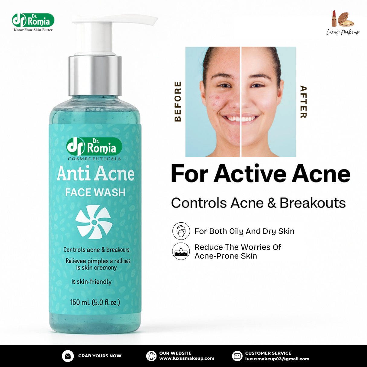 Acne control face wash for blemish-free skin